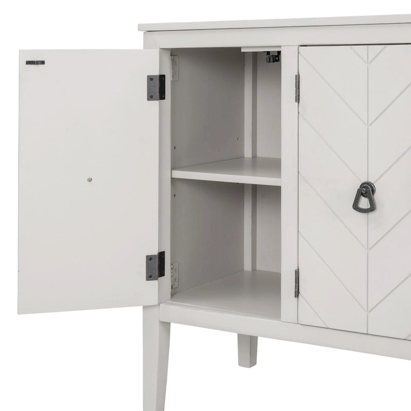 Entryway Living Room Bedroom Storage Cabinet with Adjustable Shelf