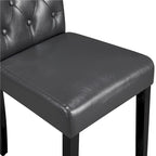 Yaheetech Button Padded Dining Chair with Solid Wood Legs Set of 2 - Set of 2