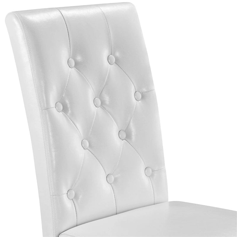 Yaheetech Button Padded Dining Chair with Solid Wood Legs Set of 2 - Set of 2