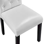 Yaheetech Button Padded Dining Chair with Solid Wood Legs Set of 2 - Set of 2