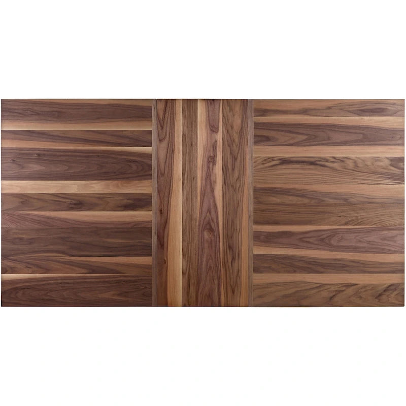 Mid-Century Modern Industrial Wooden Block Design Dining Set