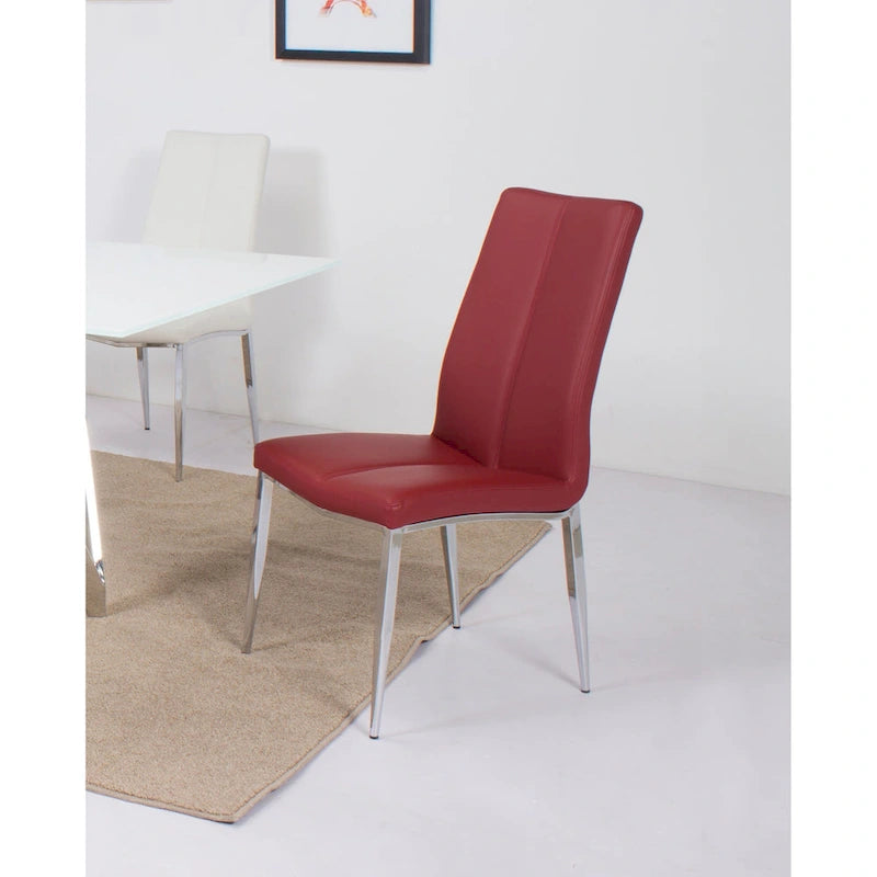 Somette Alyssa Starphire White 5-Piece Dining Set