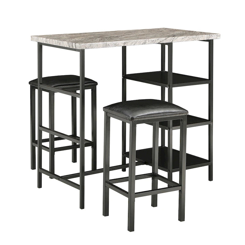 Ainsley Faux Marble Counter Height 3-piece Dining Set by iNSPIRE Q Modern