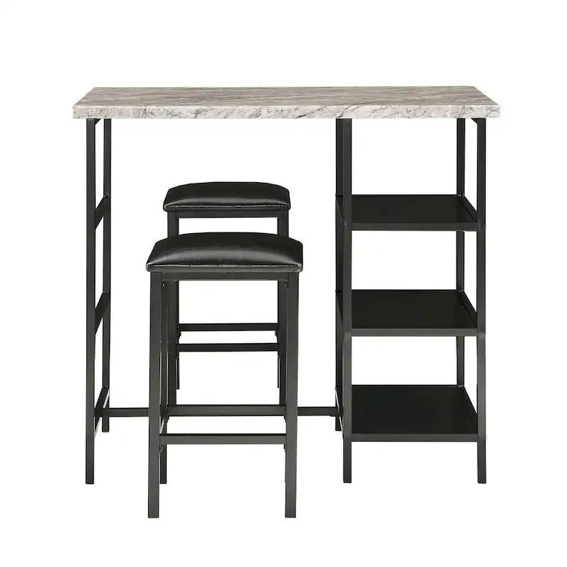 Ainsley Faux Marble Counter Height 3-piece Dining Set by iNSPIRE Q Modern