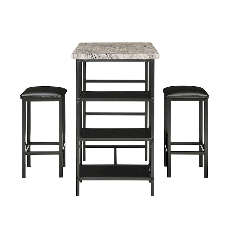 Ainsley Faux Marble Counter Height 3-piece Dining Set by iNSPIRE Q Modern
