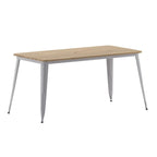 30x60 Commercial Poly Resin Restaurant Table with Umbrella Hole - 30 W x 60 D x 30 H