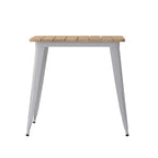 30x60 Commercial Poly Resin Restaurant Table with Umbrella Hole - 30 W x 60 D x 30 H