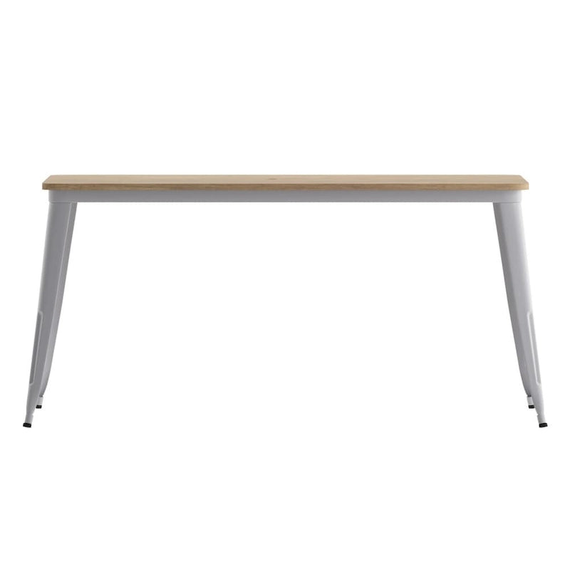 30x60 Commercial Poly Resin Restaurant Table with Umbrella Hole - 30 W x 60 D x 30 H