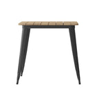 30x60 Commercial Poly Resin Restaurant Table with Umbrella Hole - 30 W x 60 D x 30 H