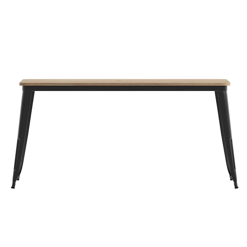 30x60 Commercial Poly Resin Restaurant Table with Umbrella Hole - 30 W x 60 D x 30 H