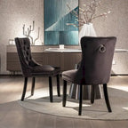Velvet Upholstered Dining Chair 2-Pcs Set