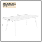 Modern Farmhouse Rectangular Dining Table for 4-8 People
