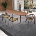 Modern Farmhouse Rectangular Dining Table for 4-8 People