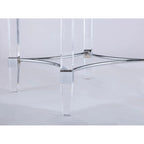 Somette Ridley Gold 5-Piece Round Glass/Acrylic Dining Set with Black Chairs