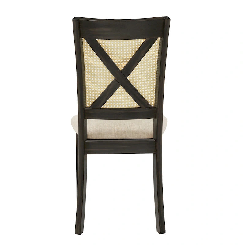 Plaga X-Back Cane Accent Dining Chair (Set of 2) by iNSPIRE Q Classic - Dining Chair