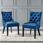 Silver Orchid Kornman Velvet Dining Side Chairs (Set of 2)