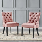 Silver Orchid Kornman Velvet Dining Side Chairs (Set of 2)