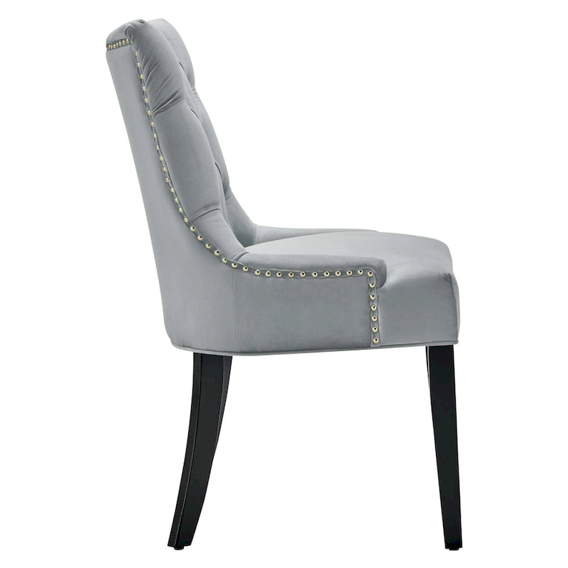 Silver Orchid Kornman Velvet Dining Side Chairs (Set of 2)