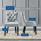 Silver Orchid Kornman Velvet Dining Side Chairs (Set of 2)