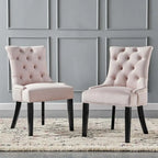 Silver Orchid Kornman Velvet Dining Side Chairs (Set of 2)