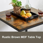 Mieres Industrial Style Rustic Farmhouse 3 Pieces Dining Table Set, Bar Table Set with 2 Bar Stools for Kitchen, Dining Room