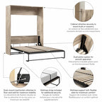 Cielo 66W Queen Murphy Bed for Multipurpose Room by Bestar