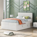 Full Size Upholstered Platform Bed with Storage Underneath