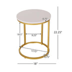 Ingersol Indoor Iron and Faux Wood C Shaped End Table by Christopher Knight Home