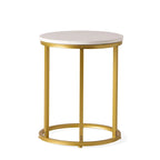 Ingersol Indoor Iron and Faux Wood C Shaped End Table by Christopher Knight Home