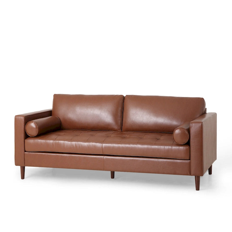Malinta Contemporary Tufted 3 Seater Sofa by Christopher Knight Home - 82.25  L x 33.00  W x 33.00  H