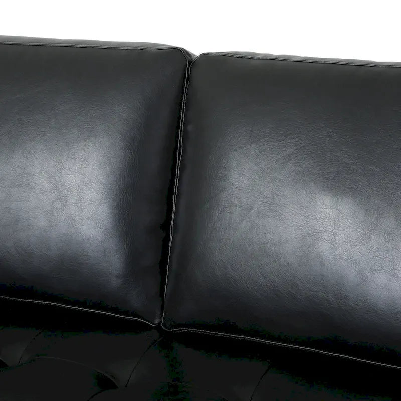 Malinta Contemporary Tufted 3 Seater Sofa by Christopher Knight Home - 82.25  L x 33.00  W x 33.00  H