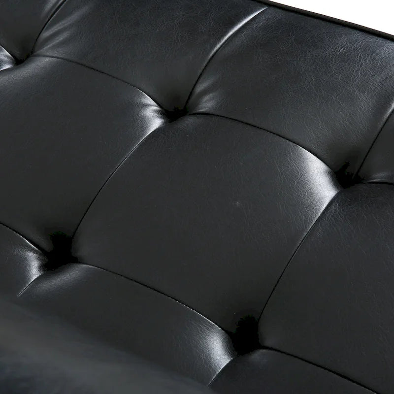Malinta Contemporary Tufted 3 Seater Sofa by Christopher Knight Home - 82.25  L x 33.00  W x 33.00  H