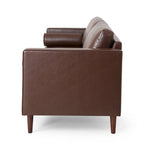 Malinta Contemporary Tufted 3 Seater Sofa by Christopher Knight Home - 82.25  L x 33.00  W x 33.00  H