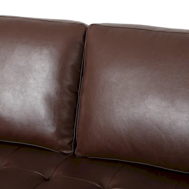 Malinta Contemporary Tufted 3 Seater Sofa by Christopher Knight Home - 82.25  L x 33.00  W x 33.00  H