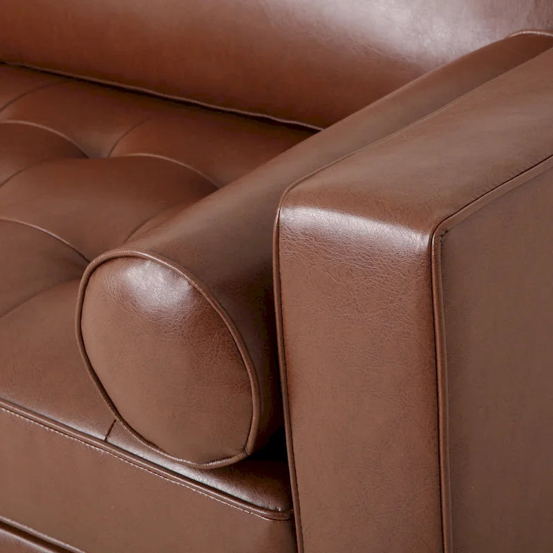 Malinta Contemporary Tufted 3 Seater Sofa by Christopher Knight Home - 82.25  L x 33.00  W x 33.00  H