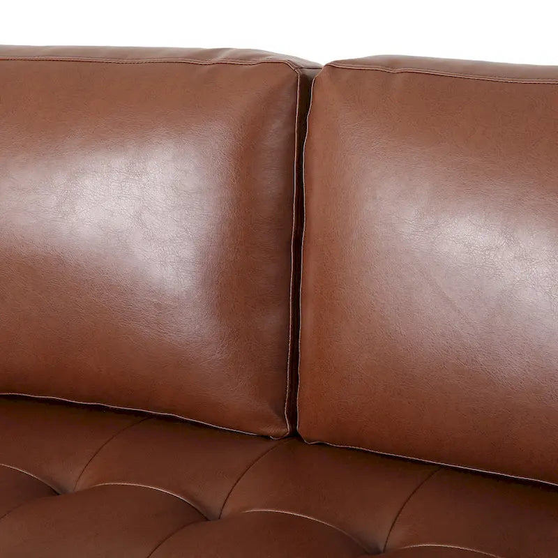 Malinta Contemporary Tufted 3 Seater Sofa by Christopher Knight Home - 82.25  L x 33.00  W x 33.00  H