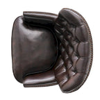 Tafton Oversized Brown Leather Tufted Club Chair by Christopher Knight Home