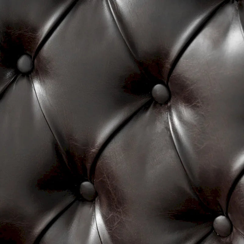 Tafton Oversized Brown Leather Tufted Club Chair by Christopher Knight Home