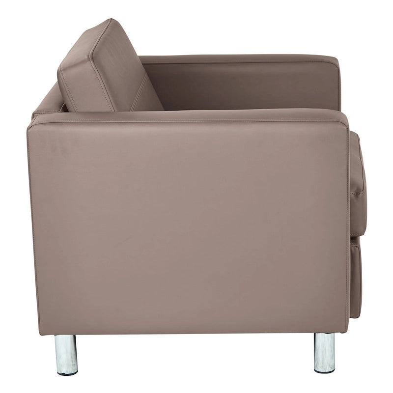 Pacific Arm Accent Chair with Chrome Legs