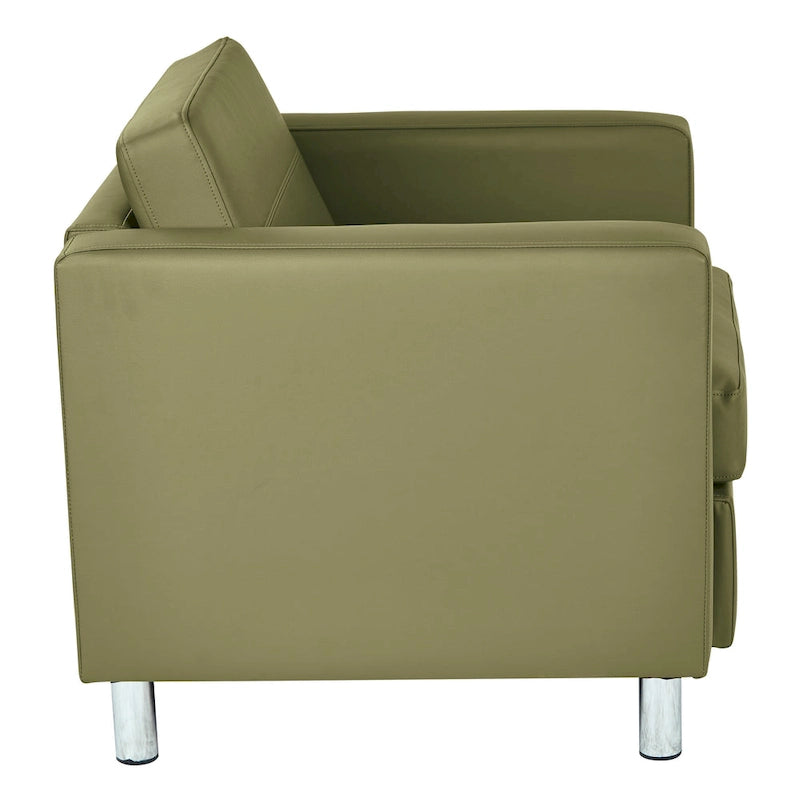 Pacific Arm Accent Chair with Chrome Legs