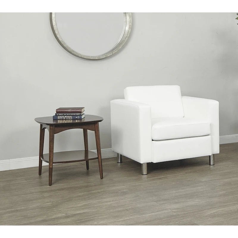 Pacific Arm Accent Chair with Chrome Legs