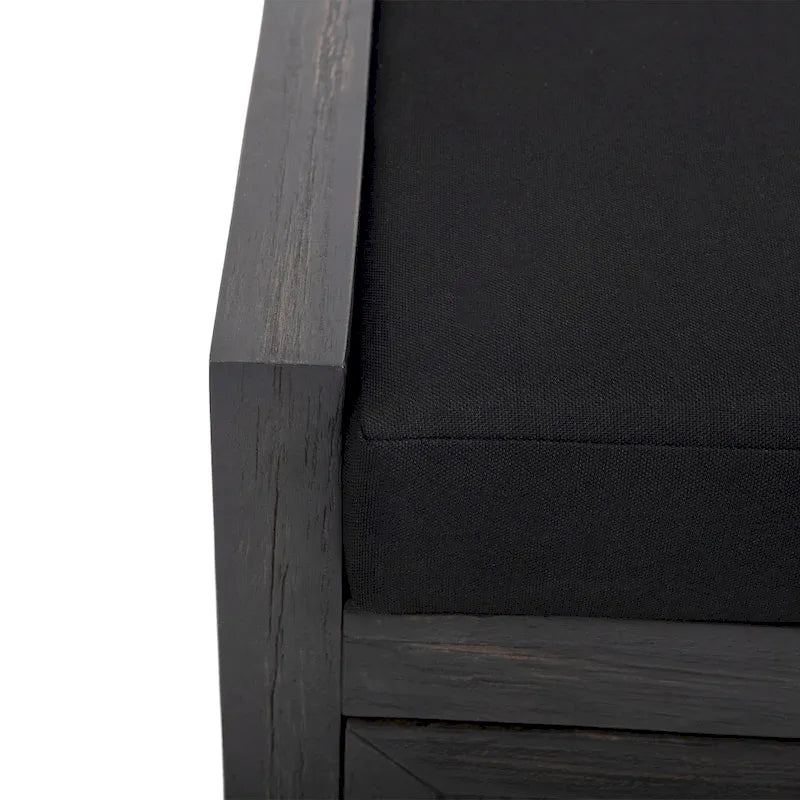 Cantebella Modern Acacia Wood Storage Bench with Cushion by Christopher Knight Home