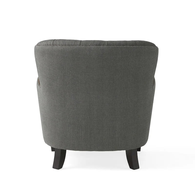 Tafton Tufted Club Chair with Ottoman by Christopher Knight Home
