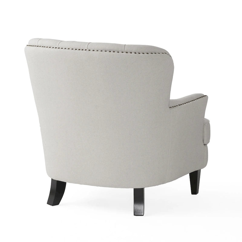 Tafton Tufted Club Chair with Ottoman by Christopher Knight Home