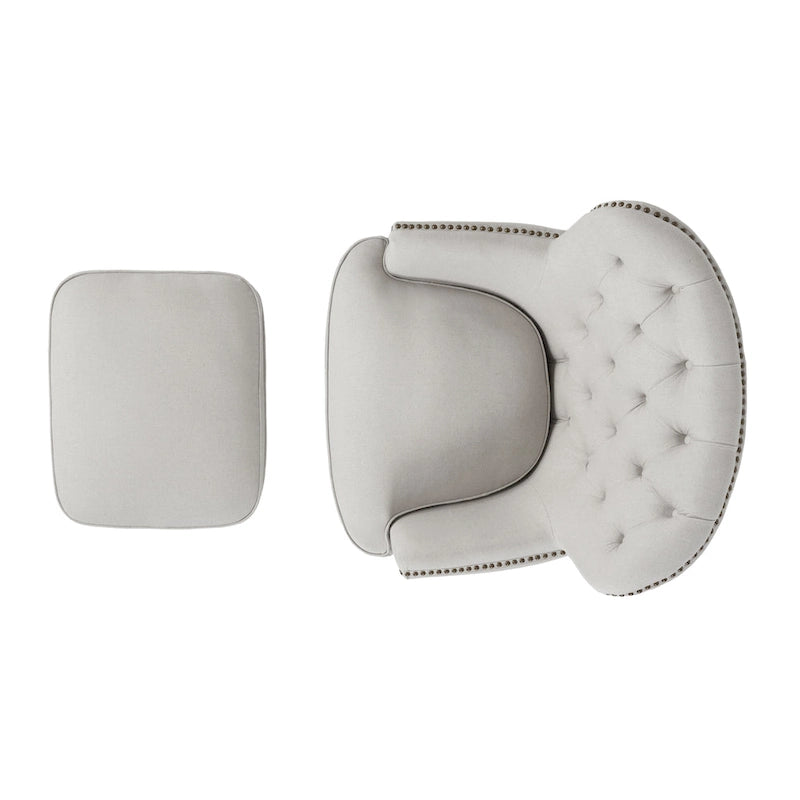 Tafton Tufted Club Chair with Ottoman by Christopher Knight Home