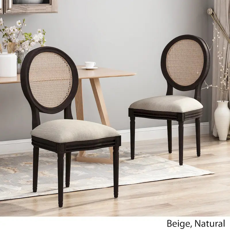 Govan Wooden Dining Chairs with Cushions (Set of 2) by Christopher Knight Home