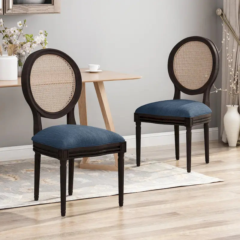 Govan Wooden Dining Chairs with Cushions (Set of 2) by Christopher Knight Home