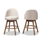 Mid-Century Modern Swivel 2-Piece Counter Stool Set