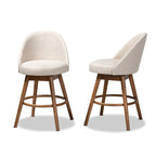 Mid-Century Modern Swivel 2-Piece Counter Stool Set