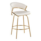 Silver Orchid Tatyana 26  Upholstered Counter Stool with Metal Legs (Set of 2)